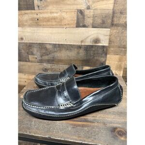 Clarks Black Leather Penny Loafers Driving Mocs Mens 8.5 M 71279 Brazil